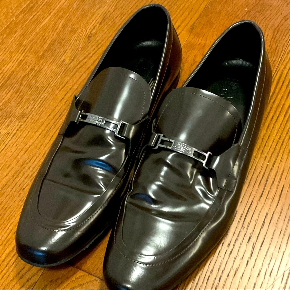 Versace loafers.